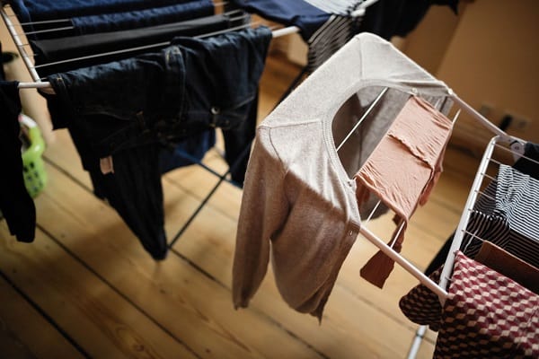 don't hang clothes to dry inside