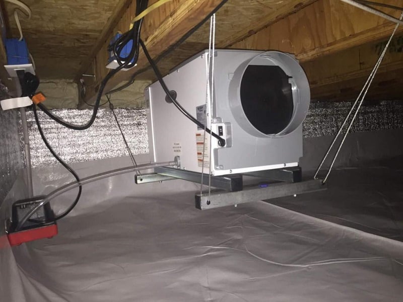 how to install a crawl space dehumidifier